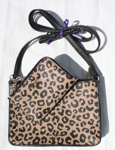 Kate Spade Leopard Umhängetasche mit Geldbörse. S338 Neu ohne Etikett - Bild 1 von 9