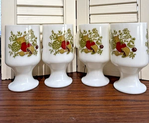 Pedestal vintage Spice of Life Corning Ware vidrio de leche diseño vegetal 4 tazas - Imagen 1 de 4