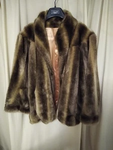 Very Rare Vintage Colony Faux Fur Coat 1950s Womens Size 10 One Owner Globe - Picture 1 of 14