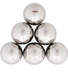 TickiT® Sensory Reflective Mystery Balls Learning Advantage 10cm 6pcs Silver - Picture 1 of 5
