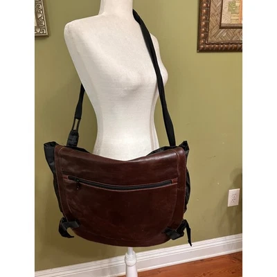 Wilsons Bolso Mensajero de Cuero Marrón Cuero Maletín para Laptop Bolso de Hombro Foto 1 de 4