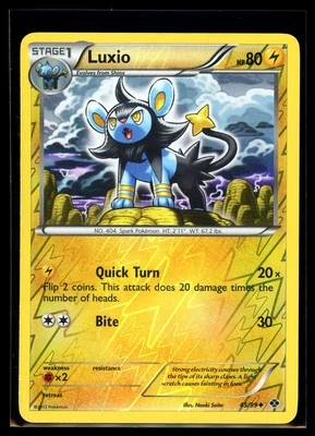 2012 Black & White - Next Destinies Luxio #45 Reverse Holo Pokemon Card - Image 1 of 2