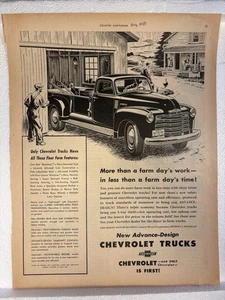 Orig. Antik/VTG 1948 Chevrolet Trucks Zeitschrift Werbung - Bild 1 von 5