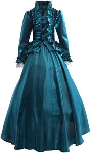 GRACEART Womens Medieval Victorian Fancy Dress Green XL - Picture 1 of 7