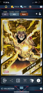 DIGITAL Topps Marvel Collect Flagship '24 - Pyro - Gold Pulsar Epic - Bild 1 von 2