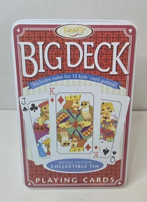 Fundex Big Deck 2002 Special Edition Collectible Tin 55 Playing Cards   - Image 1 of 4