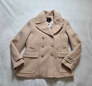 Nuevo 14 16 16T J Crew Stadium Cloth Majesty Peacoat abrigo de guisante en Dusty Ginger - Imagen 1 de 10