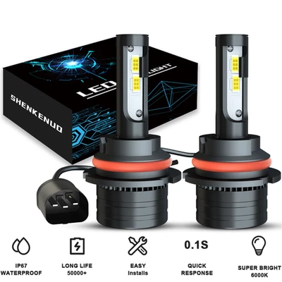 For Ford Festiva 1988-1993 White 9004 HB1 LED Headlights Bulbs High Low Beam F5 - Image 1 of 4