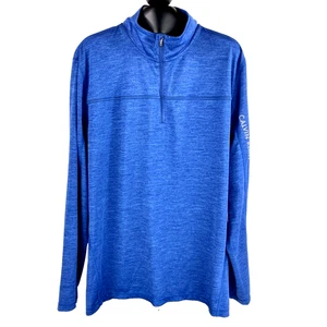 Calvin Klein Performance Langarm Pullover Shirt Herren XL Quarter Zip Blau - Bild 1 von 7