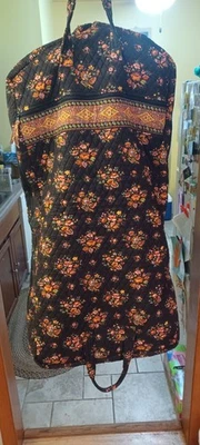 Bolso de Ropa Vera Bradley 100% Algodón Acolchado 22"X 42" Chocolate Floral Lavable Foto 1 de 4