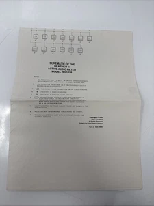 Heathkit Active Audio Filter HD-1418 Schaltplan - Bild 1 von 3