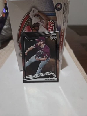 2022 Panini Elite Extra Edition - Landon Sims #34 /999 (RC) - Image 1 of 3