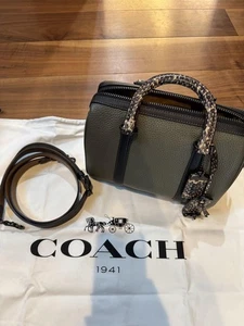 COACH Ruby Satchel 25 Green C8533 - Picture 1 of 7