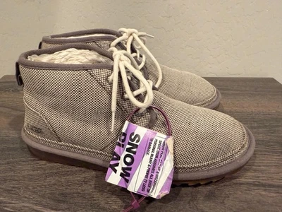 Botas chukka al tobillo de lona gris natural UGG Neumel talla 9 de EE. UU. Foto 1 de 4