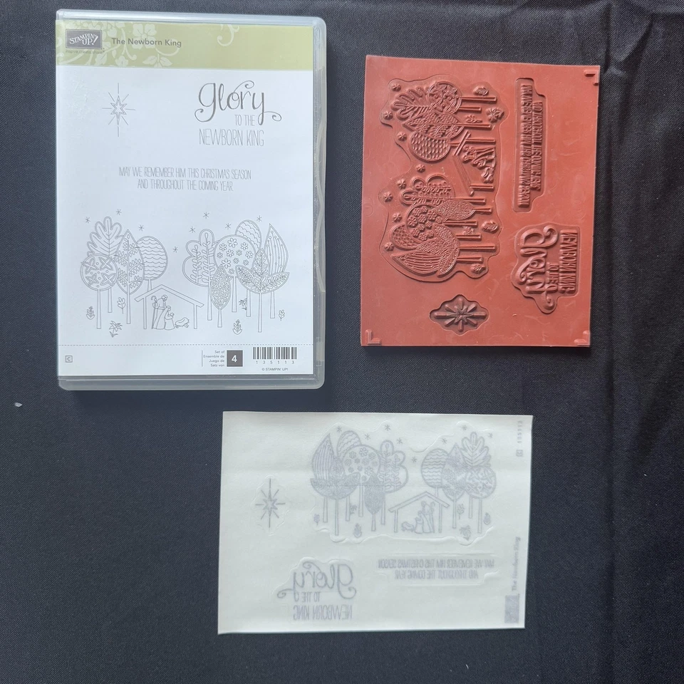Stampin' Up! Juego de estampillas de goma de Navidad del Rey Recién Nacido Belén Artesanía de vacaciones Foto 1 de 4