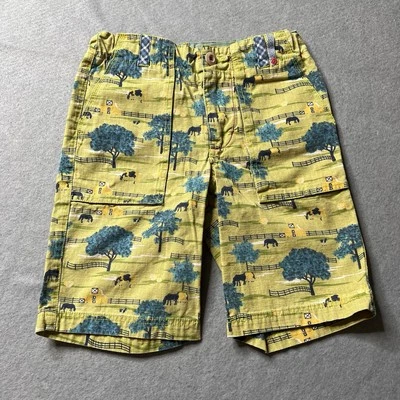 Matilda Jane Joanna Gaines Shorts Boys 8 Green Farm Ranch Country Preppy Cows - Image 1 of 4