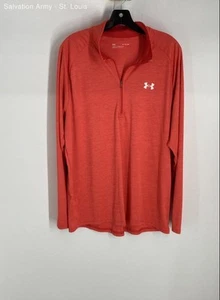 Under Armour Womens Red Loose Fit Long Sleeve 1/4 Zip Activewear Top Size XL - Picture 1 of 6