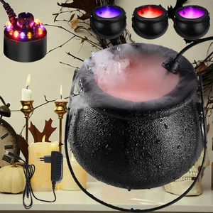 Halloween Hexenkessel Nebelmaschine LED Hexentopf Nebelmacher Party Deko Nebler - Picture 1 of 12