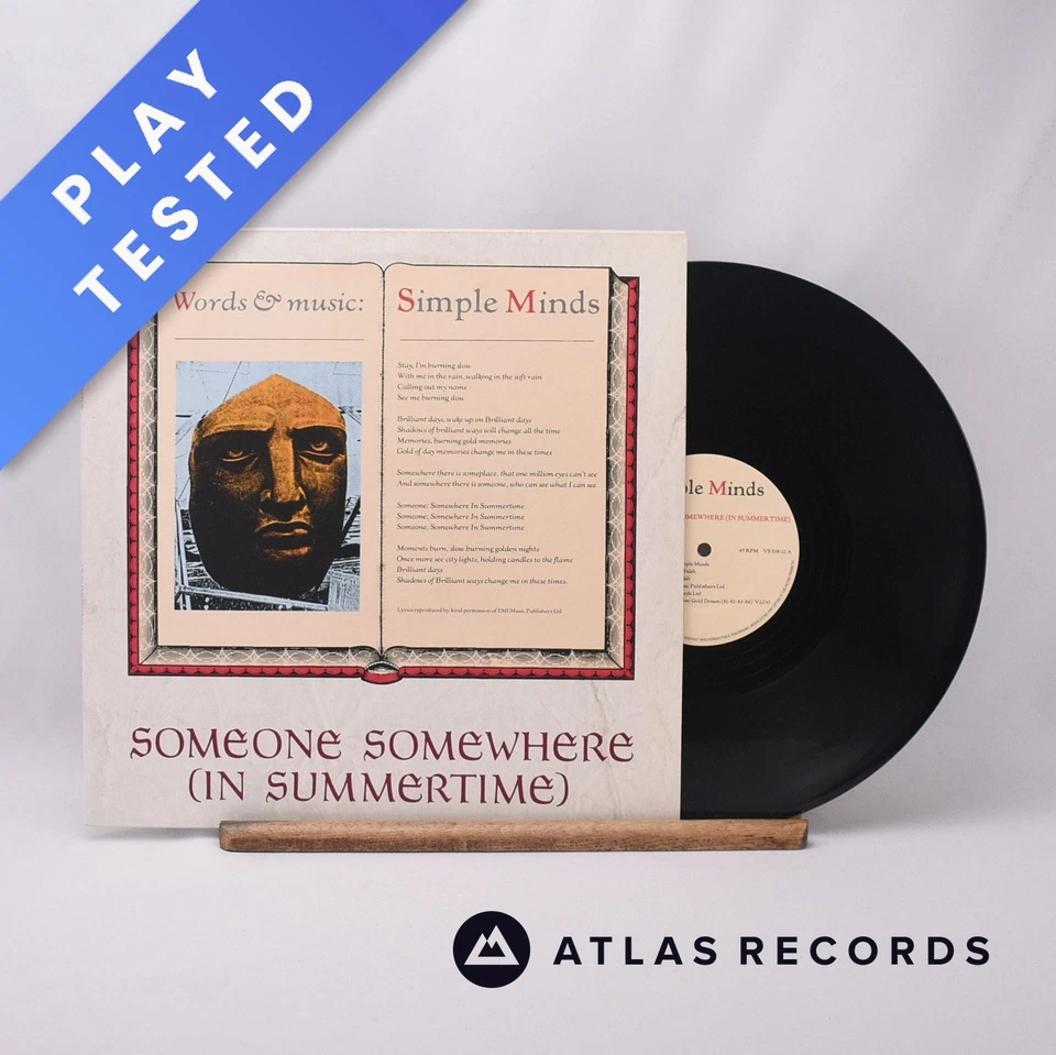 Simple Minds Someone Somewhere (In Summertime) 12" Single Vinyl Record - EX/EX - Image 1 of 4