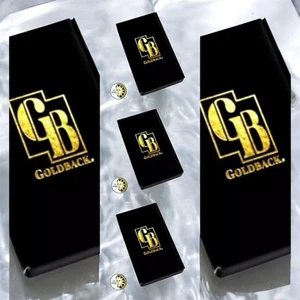 LOTE 5 X CAJA OFICIAL GOLDBACK AURUM ORO 24K CON INSERTO CONTIENE TODO GOLDBACK - Imagen 1 de 5