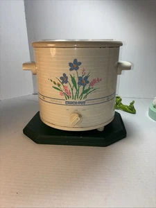 Vintage Floral Rival Crock-pot Slow Cooker 3.5 Quart Basic Lo Hi- Works 3100-02 - Picture 1 of 18