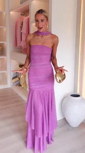 ZARA NUEVO SS25 MUJER LUNARES BUFANDA VESTIDO Rosa | 5039/228 _S,M,L - Imagen 1 de 15