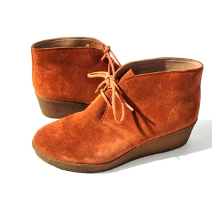 Clarks Womens Athie Terra Boot Rust Suede Size 9M - Picture 1 of 9