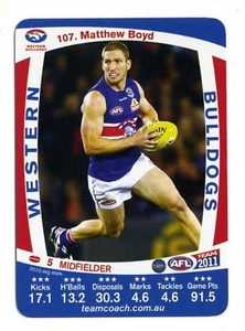 2011 Teamcoach (107) Matthew BOYD Western Bulldogs - Picture 1 of 1