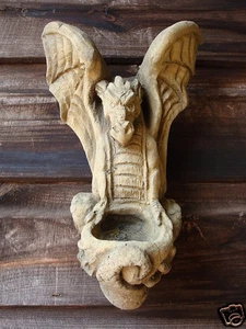 Winged dragon wall plaque mythical decorative gothic home garden ornament 23cmH - Picture 1 of 1