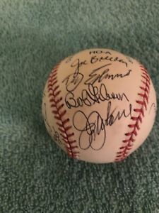 Bob Gibson Gary Carter HOF Autograph Signed Team American League Baseball Rare++