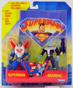 SUPERMAN & BRAINIAC Action Figure Set - Superman Animated - KENNER 1997 - Picture 1 of 1