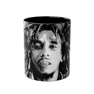 Bob Marley Abstract 2 Two-Tone Coffee Mugs, 11oz - Picture 1 of 29