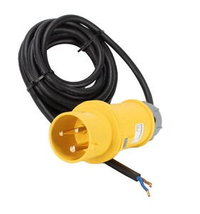 CEE-Stecker 32A 110/130V, 3-pol 4h H07RN-F 2x2,5mm² Starkstrom Kabel Baustelle - Bild 1 von 3