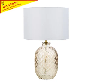 Amalfi Scallop Glass Table Lamp Home Decor Bedside Study Room Orange/Glass - Picture 1 of 6