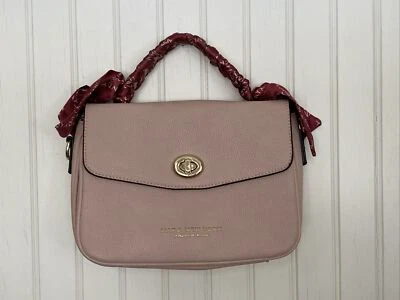 Bolso Cartera Andrew Marc New York en Rosa Rubor Malva con Mango Bufanda Bandana Foto 1 de 4