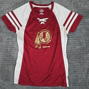 Majestic Redskins Shirt Damen Medium Burgund Gold verziert NFL Sportswear - Bild 1 von 7