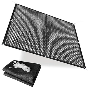 Black 40% Sun Block Garden & Plant Shade Cover with Grommets Mesh Greenhouse Net - Picture 1 of 6