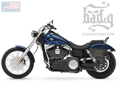 Harley DYNA Lado Izquierdo BOLSO SOLO NEGRO Alforja - DL032 BAD&G CustomS Foto 1 de 4