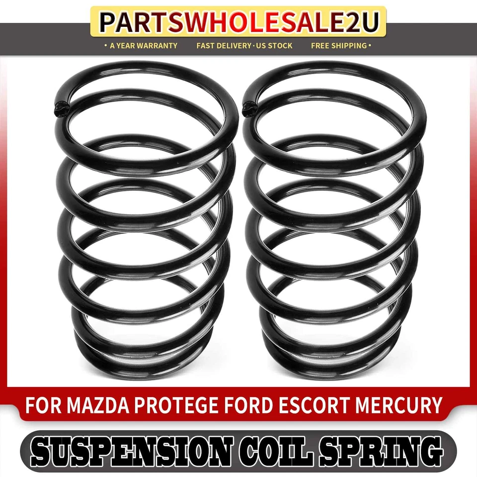 2x Juego de muelles helicoidales delanteros diestros y diestros para Ford Escort Mazda Protege Mercury Tracer Foto 1 de 4