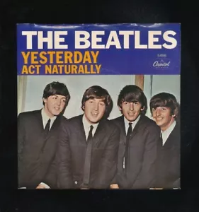 45tk-Beatles-CAPITOL 5498-(Yesterday/Act Naturally) with Picture Sleeve - Foto 1 di 4