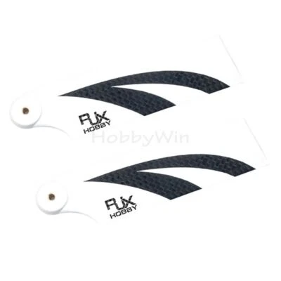 105mm Carbon Fiber Tail Blades White Black for 700 Class RC Hobby Helicopter - Image 1 of 2