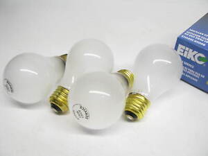 (4) Eiko 75A-RS 75watt -Rough Service Bulbs Frosted Bulbs