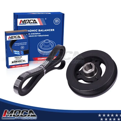 Harmonic Balancer & Serpentine Belt for 1996-2001 Jeep Cherokee 4.0L 6PK2415 - Image 1 of 4