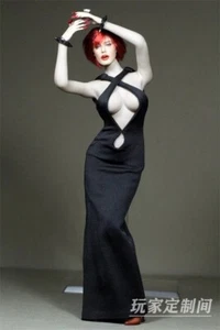 1/6 Scale Female Sexy Black Long Dress Set Fits 12 “ph Tbl Action Figure Body - Picture 1 of 9