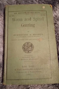 Worm and Spiral Gearing Antique HTF RARE Book Halsey 1903 - Bild 1 von 6