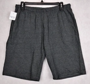 Republic Blues Shorts Mens Large Gray Fleece Elastic Waist Drawstring Casual - Picture 1 of 11