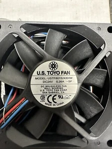 US TOYO FAN USTF801524XHW DC 24V 0.26A -SF Brushless Fan (10) Pcs Lot With Grill - Picture 1 of 2