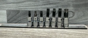 SNAP-ON 7 PC 3/8" DRIVE TORX BIT STANDARD SOCKET SET (A1D005477) - Picture 1 of 7