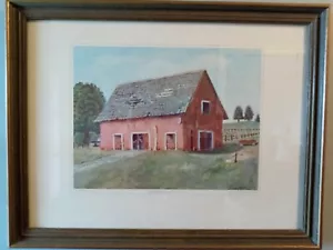 Eisenhower, Framed Lithograph Print 1968 The Deserted Barn - Picture 1 of 3