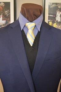 Giacca sportiva nuova senza etichette Chaps Ralph Lauren da uomo 2btn blu scuro taglia 44 lunga - Foto 1 di 4